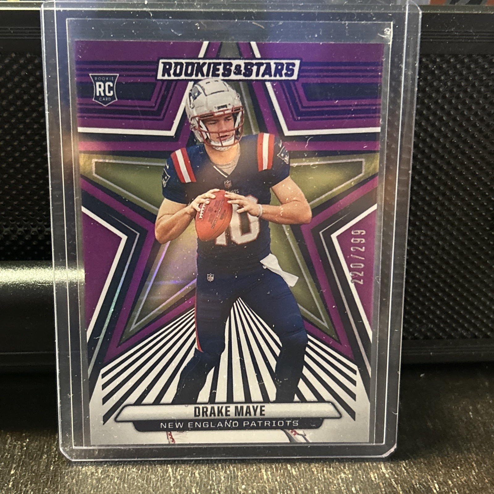 Drake Maye 2024 Panini Rookies & Stars 220/299 Purple New England Patriots #129