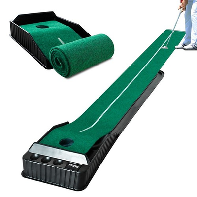 #ad #ad Golf Putting Mat Indoor amp; Outdoor Practice with Ball Return $49.99