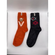 UGGS Fuzzy Cozy Socks One Size 2 Pairs Adult Women Multiple Colors and Designs