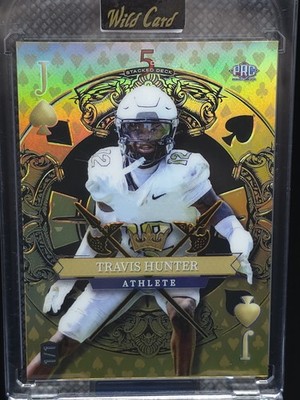 Travis Hunter 2024 Wild Card 5 Draw 1/1 Gold Suit Refractor Jacksonville Jaguars