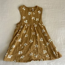 Rylee and Cru Layla Dress Tropical Green Brown, 2-3 Years