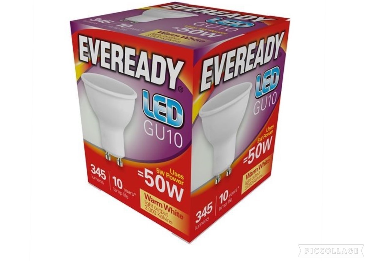 Eveready LED GLS Candle Golf GU10 Bulb BC B22 ES E27 SES E14 Warm White