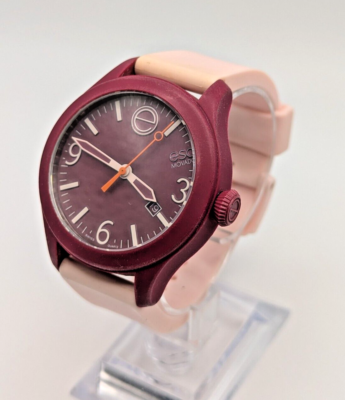 ESQ Movado ONE Unisex Watch Berry & Pink Date Swiss Quartz