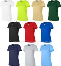 Under Armour Ladies XS-2XL Logo Athletic Tee, Quick Dry Dri-Fit Team Tech TShirt