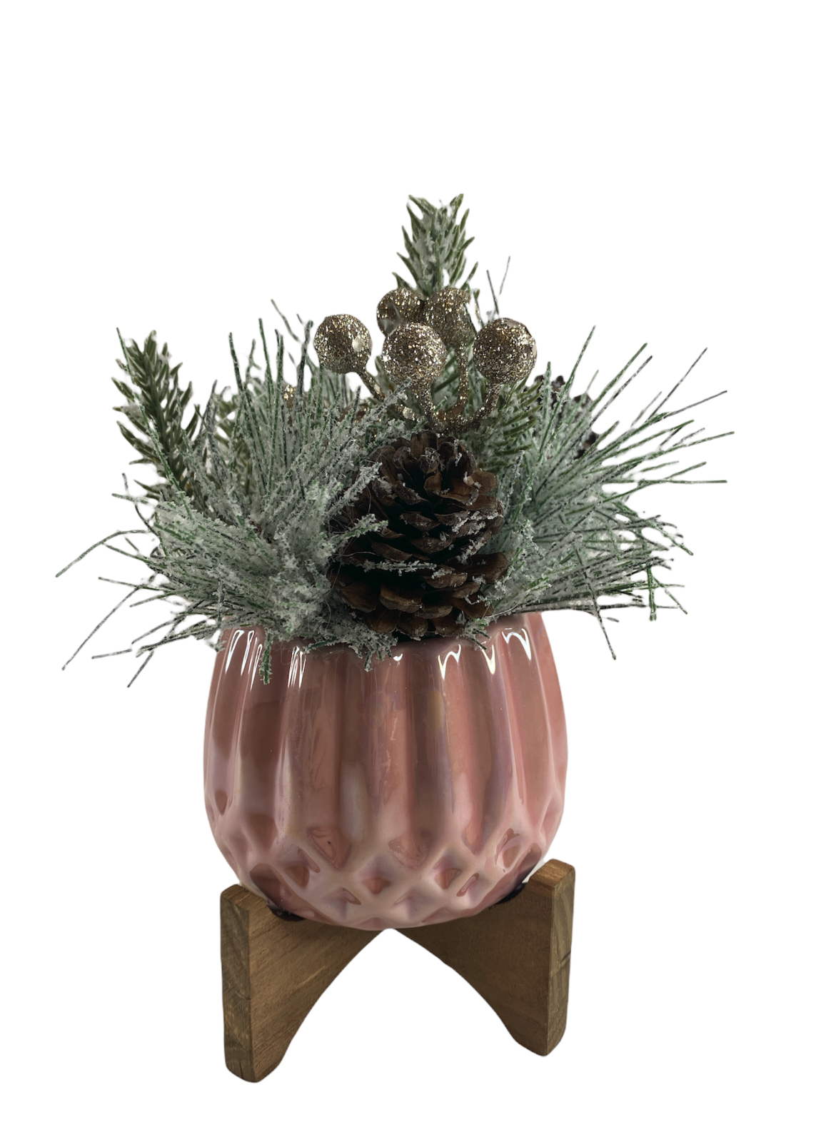 Artificial Plants Garland Mix Berry Christmas Decor Xmas Ornament in Ceramic Pot-image