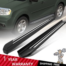 4 Pair Fit 09-15 Honda Pilot Abs Running Boards Nerf Bars Side Steps Assembly