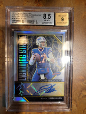 Josh Allen Lightning Strike/10 Auto - Panini Obsidian 2019 - BGS 8.5 YELLOW