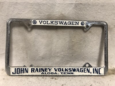 Vintage John Rainey Volkswagen Inc Alcoa Tennessee License Plate Frame