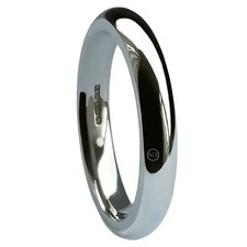 4mm 9ct White Gold Court Profile Wedding Rings Bands 375 5.2/6.4g X Heavy UK HM
