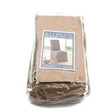 Sure Fit Stretch Pique Long Dining Chair Slipcover in Gold