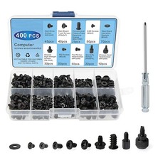 400Pcs Computer Screws Standoffs Kit SSD Screw for Universal Motherboard PC