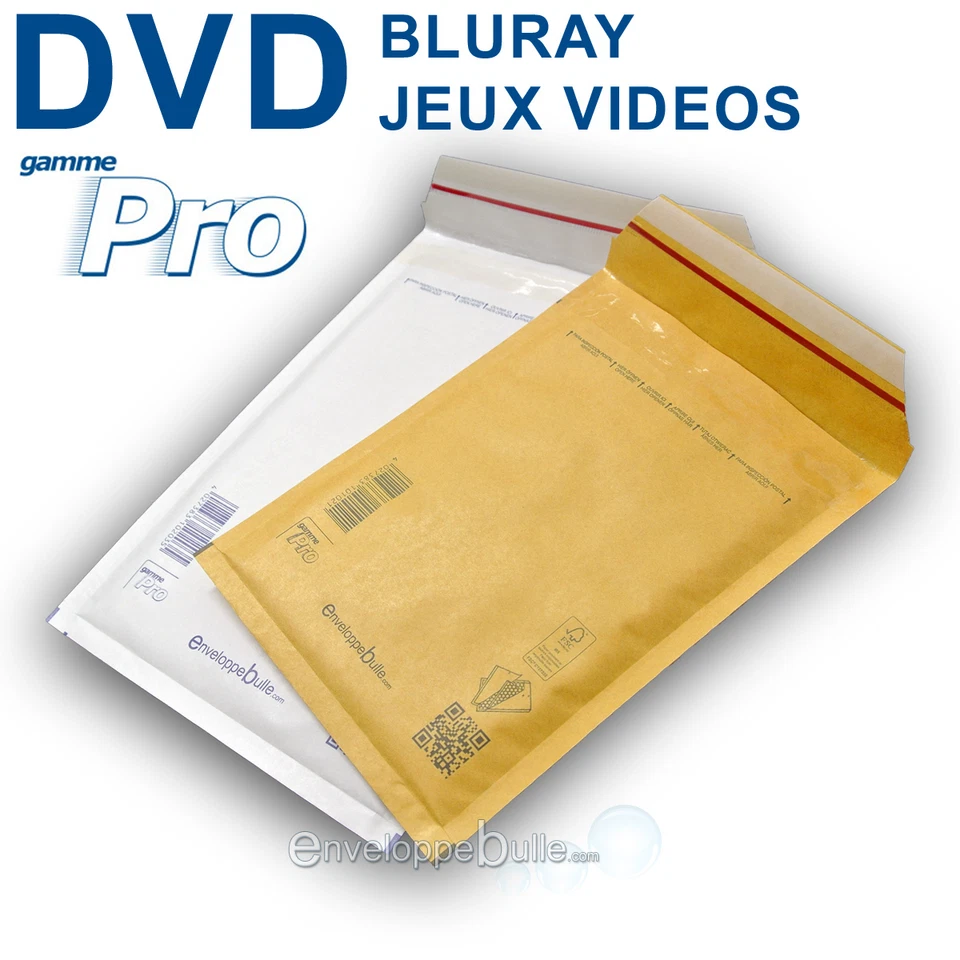 Enveloppes à bulles PRO format spécial DVD / BLURAY / JEUX VIDEOS - Photo 1/1