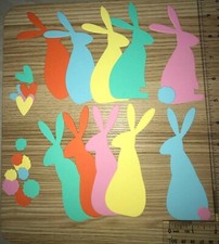   20 BEST BUNNIES   cardstock paper die cut embellishments