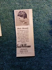 Sa25 Ephemera 1946 advert Evan Williams shampoo 