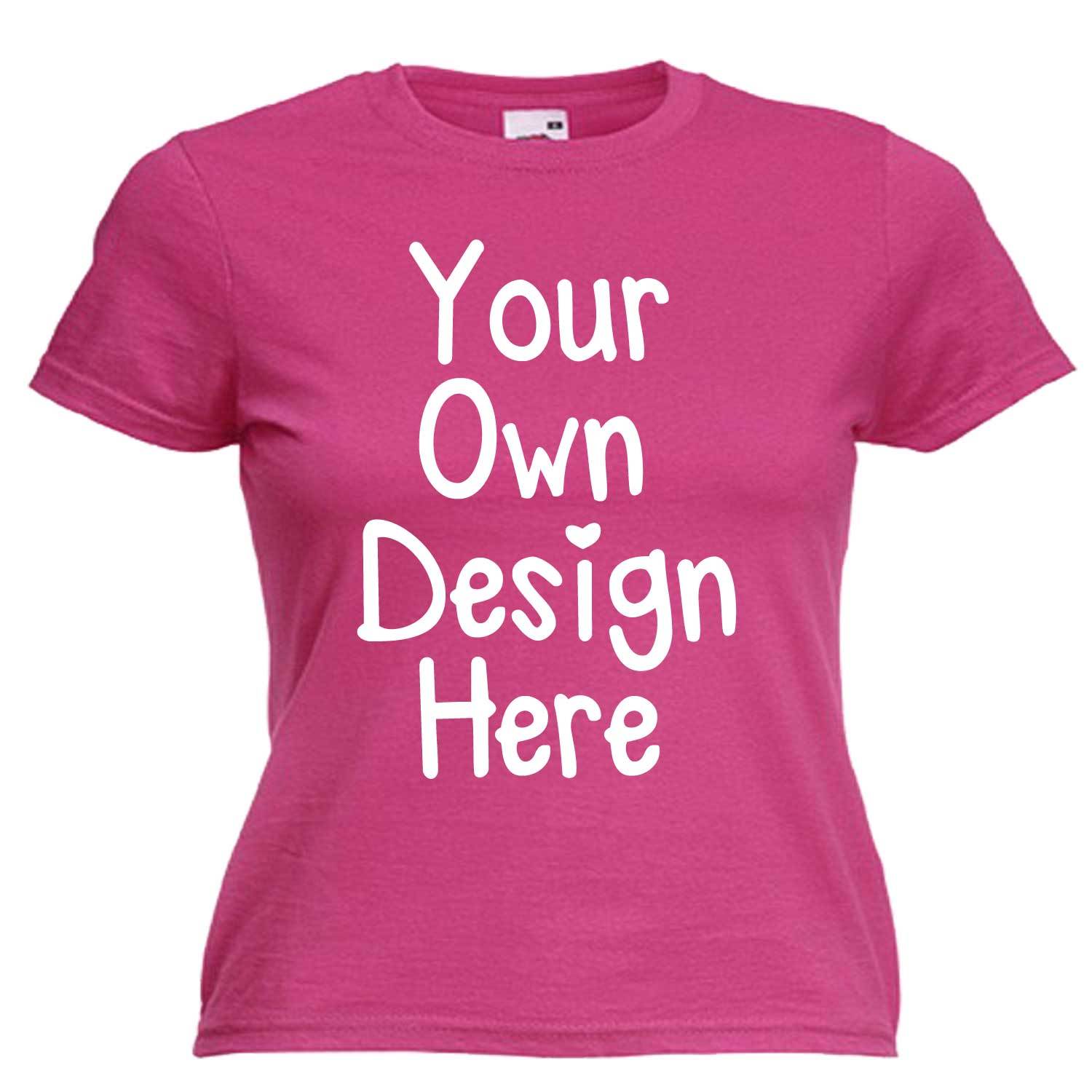 Ladies Womens Pink T Shirt Personalised Text Custom Design Hen Night Party  | eBay