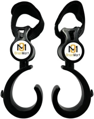2 PCS Buggy Clips Hooks 360 Rotate Shopping Bag Clip Pram Stroller Pushchair New
