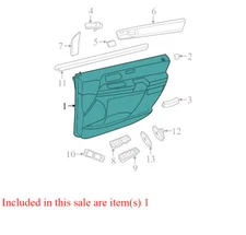 2008-2010 Chrysler Town & Country Driver FL Interior Door Panel Used OEM