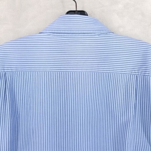 Vintage Ruehl 925 Shirt Men XL Blue Pinstripe Cotton Long Sleeve Y2K Normcore - Picture 5 of 11