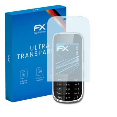 atFoliX 3x Displayschutzfolie für Nokia Asha 203 Schutzfolie klar Folie