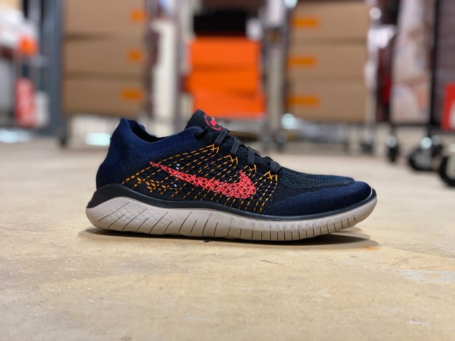 nike free rn flyknit 2018 black flash crimson orange peel