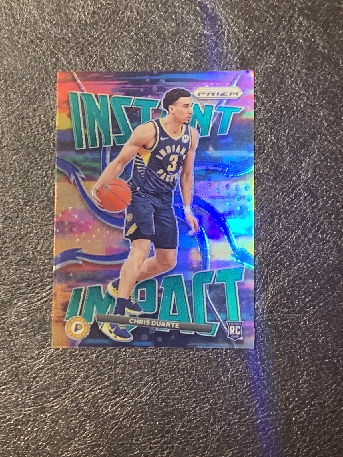 2021-22 Panini Prizm #17 Chris Duarte Instant Impact Indiana Pacers Green RC