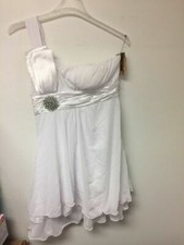 Fashion Apparel Women's Formal Dress, White, 12