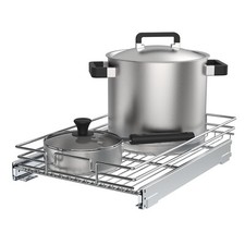 Pull Out Cabinet Organizer, 14  21 IN Heavy Duty Wire Metal Chrome... Fast Ship