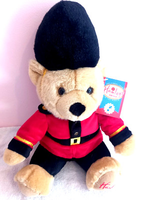 Hamleys Guardsman Solider Teddybär mit Etikett Stofftier Plüschtier Queens Guardsman