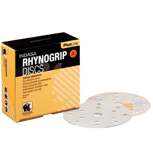 INDASA Rhynogrip Plus Line Grip Abrasive Sanding Discs 150mm P40 50 Pack