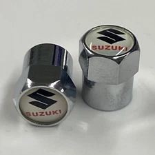 Suzuki Valve Stem Caps  Metal Chrome Boulevard Hayabusa bandit wheels DR-Z GS