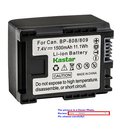 Kastar Replacement Battery Pack for Canon BP-809 BP809 BP-809/B BP-809/S Battery