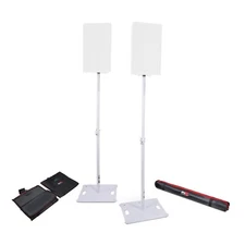 ProX X- POLARIS WH X2 Set/2 Polaris Speaker stand in White with Carry Bags NEW