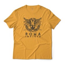 T-shirt Roma Invicta Impero Romano Aquila Standard Grafica Unisex