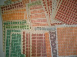 Germany early full sheets MNH lot of 33 mostly different denominations