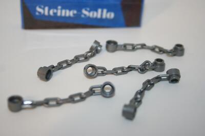 Lego (c) 5x Kette klein - 5 Glieder -  92338 - silber - silver - chain