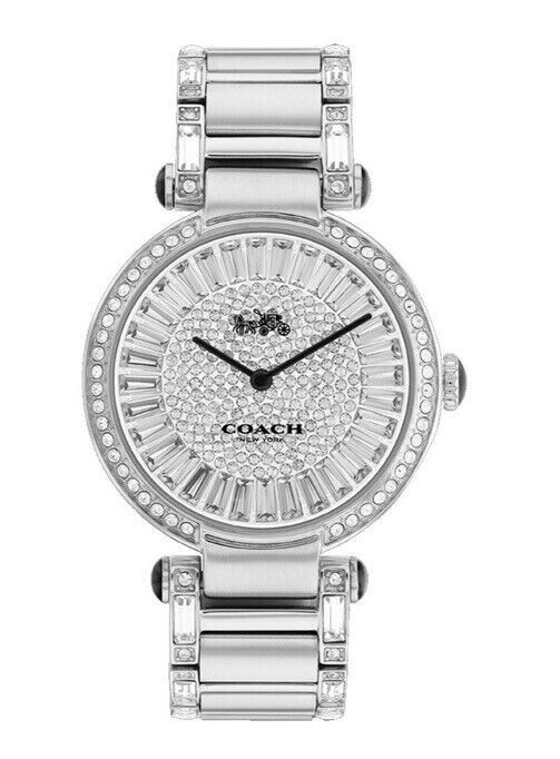 COACH 14503834 Cary Crystal Accent Silver Tone Stainless