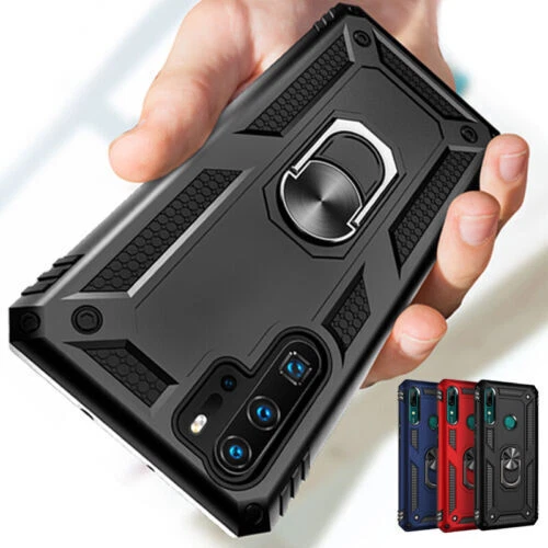 Shockproof For Huawei P40 P30 Mate 20 Armor Ring Stand Case Screen Protector - Image 3 of 4