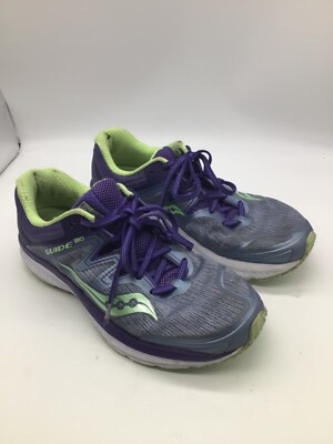 Saucony Guide Iso Series Everun Women's SZ 10 Running Shoes Purple Lime  Green