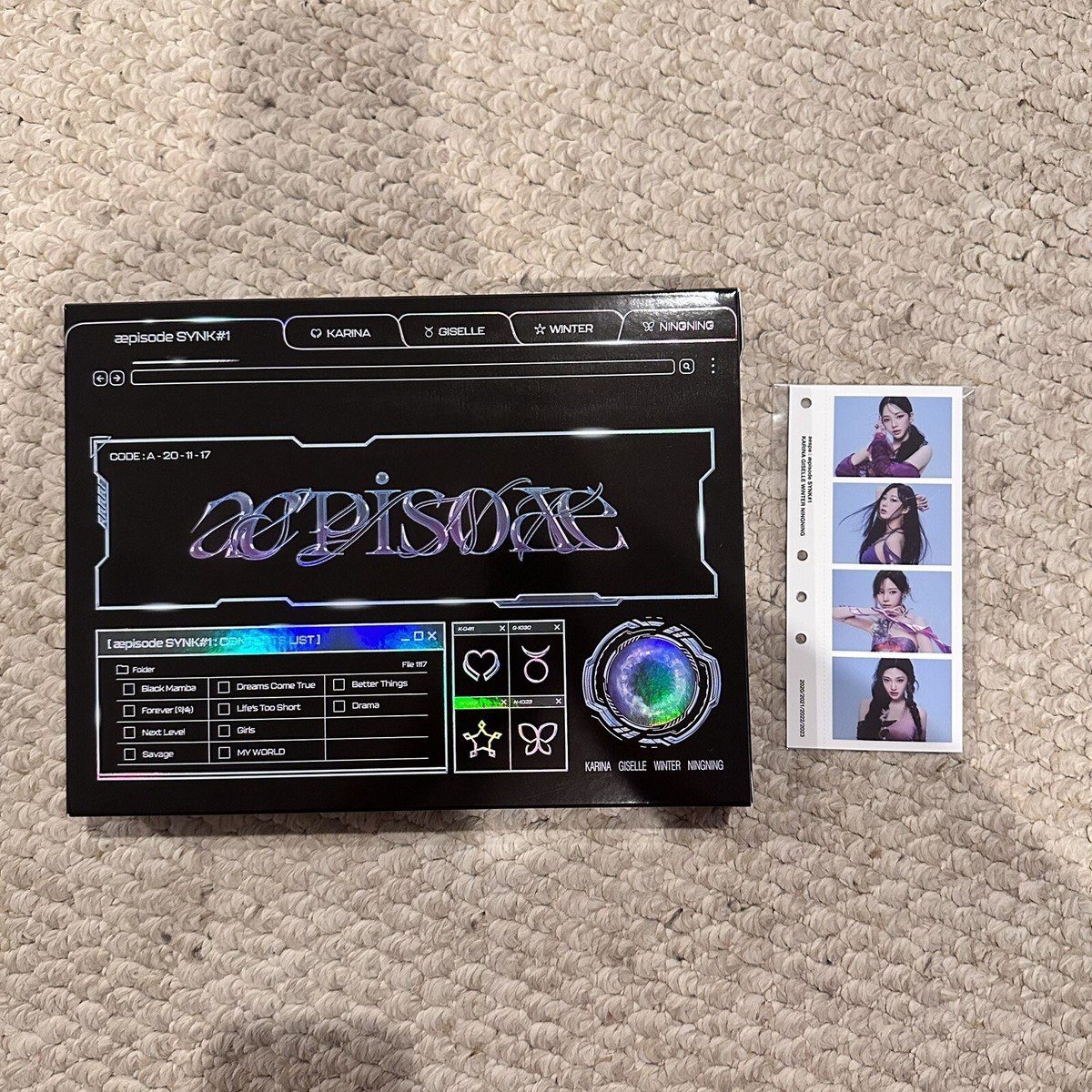aespa aepisode SYNK#1 ポラロイドセット AESPA aepisode SYNK#1 Digital Code (❌Photocards ❌Polaroids