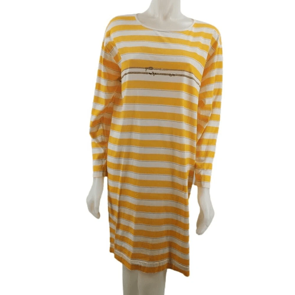 Raro abito nautico Gucci vintage da collezione righe arancioni e bianche con sfilacciatura