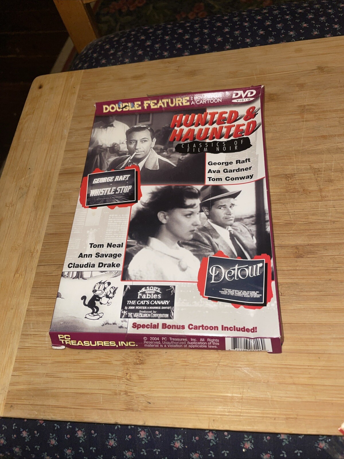 Hunted and Haunted Classics of Film Noir-DVD-Whistle Stop/Detour +cartoon