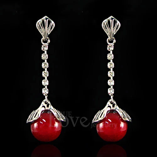 Swarovski coral earrings deals