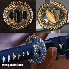 Alloy Tsuba Hand Guard Plate for Japanese Samurai Katana Wakizashi Tanto Replace