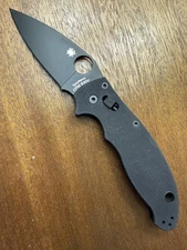 Spyderco Manix 2  - S30V - Black DLC Blade - Black G10 - New Factory Second