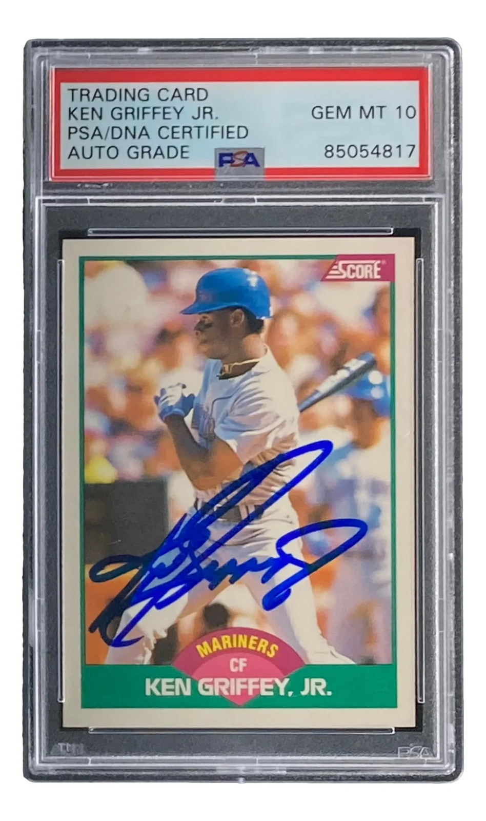 Ken Griffey Jr Signed Mariners 1989 Score #100T Rookie Card PSA/DNA Gem MT 10 view 4
