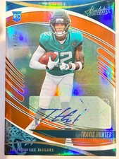 2025 Panini Absolute - Rookies Travis Hunter #186 Orange Spectrum Signatures /75