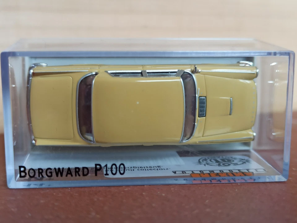 -NEU- BREKINA 15501 H0 1:87 BORGWARD P 100 PKW sandgelb SEHR RAR OVP - Bild 3 von 3