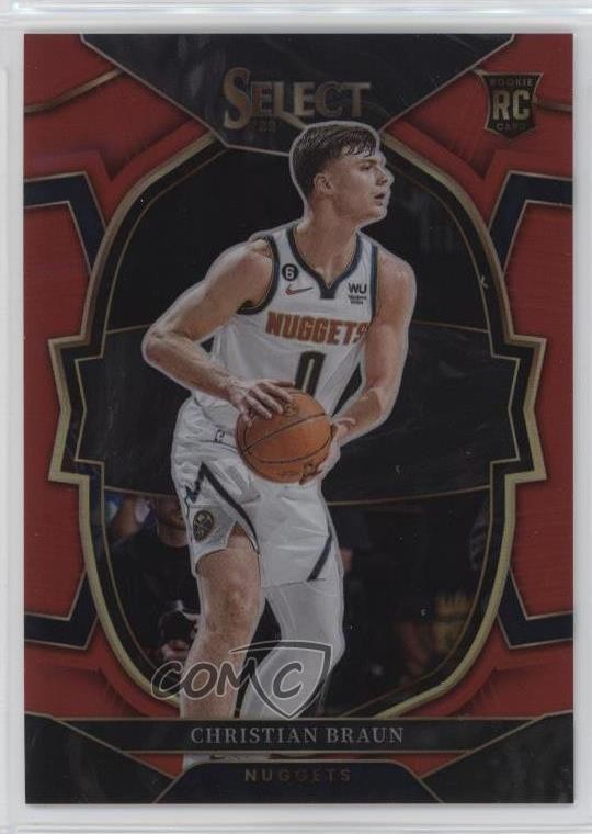 2022-23 Panini Select Concourse Red Prizm 127/199 Christian Braun #85 7xk