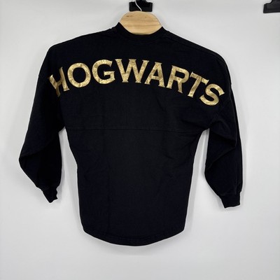 Harry Potter Spirit Jersey House Crest Black Long Sleeve Hogwarts Unisex Small