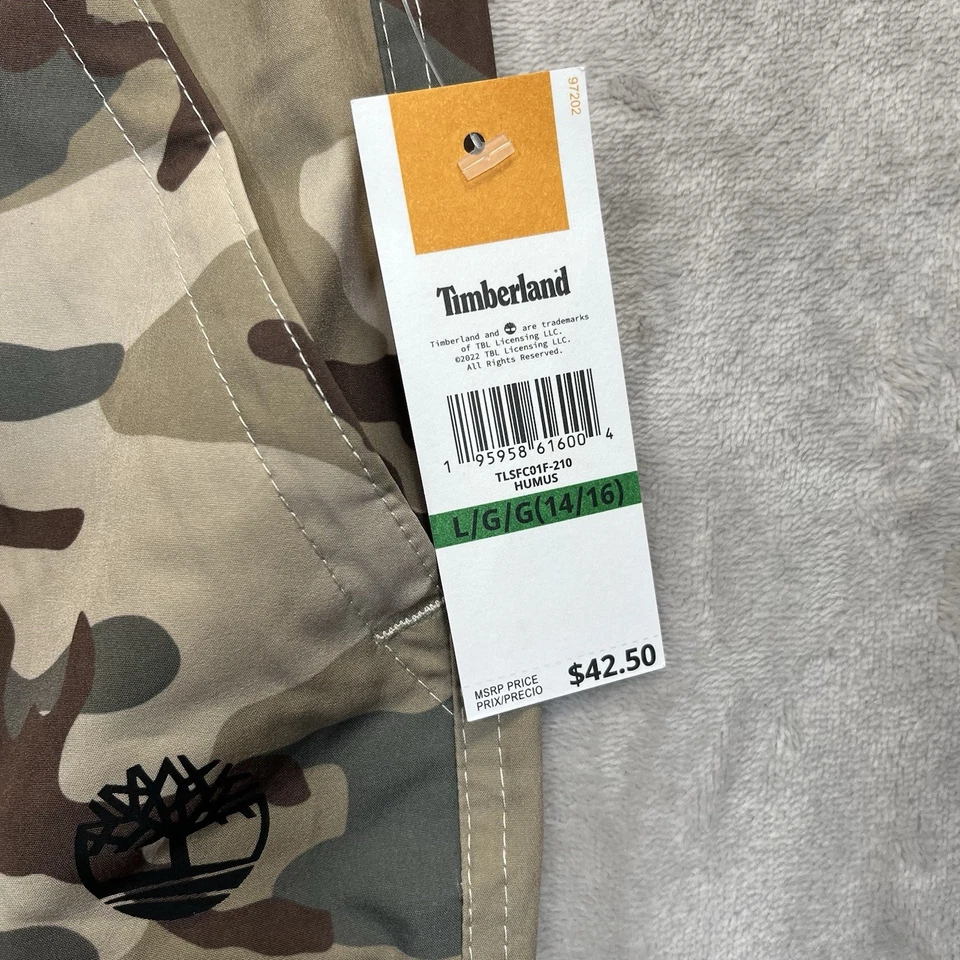 Timberland Shorts Youth Boys Multicolor Camo Size L(14/16) NEW - Image 2 of 4